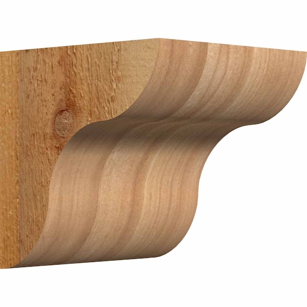 Ekena Millwork Carmel Rough Sawn Corbel, Western Red Cedar, 6"W x 6"D x 6"H COR06X06X06CAR00RWR - main